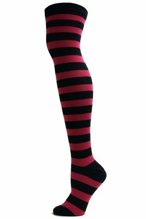 black & red stockings