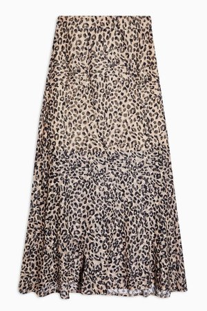 Leopard Print Burnout Maxi Skirt | Topshop