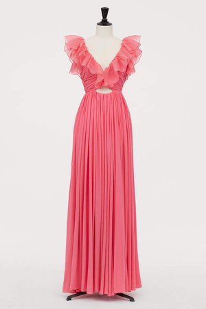 Long Silk Dress - Pink