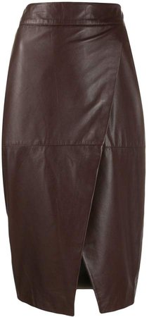 wrapped pencil skirt