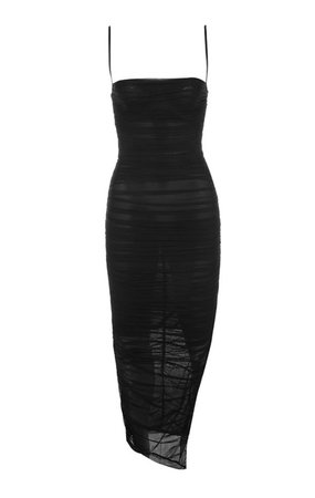 Clothing : Max Dresses : 'Fornarina' Black Organza Mesh Maxi Dress