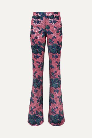Gucci | Floral brocade flared pants | NET-A-PORTER.COM