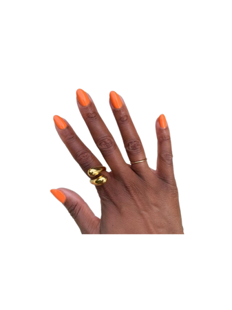 orange nails manicure