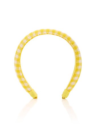 plaid yellow headband