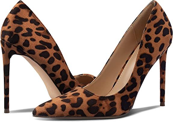 Amazon.com | Women's Pumps Slip On High Heels with Pointed Toe 4.1 Inch Stiletto Bridal Party Dress Heels for Casual,Lucy-Leopard Su-7 | Pumps
