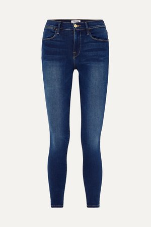 Dark denim Le High skinny jeans | FRAME | NET-A-PORTER