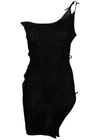A. ROEGE HOVE Emma ribbed-knit Asymmetric Midi Dress - Farfetch