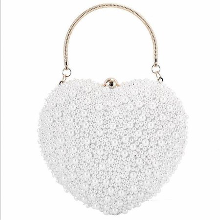 ABERA 2020 Pearls Heart Shaped Wedding Clutch Purse Full Side Beads Mini Wallets With Chain Shoulder Bags For Girls MN1518 Bags For Sale Expensive Handbags From Aber, $67.01| DHgate.Com