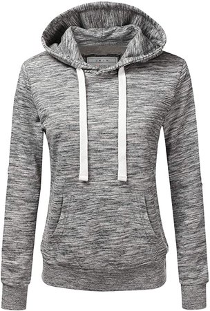 Amazon.com: Doublju Basic Lightweight Pullover Hoodie Sweatshirt for Women MMIDNIGHTBLUE Large: Clothing
