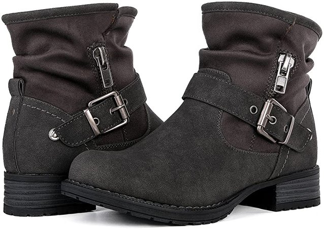 Amazon.com | GLOBALWIN Women's Grey Winter Fasion Boots 6.5M | Snow Boots