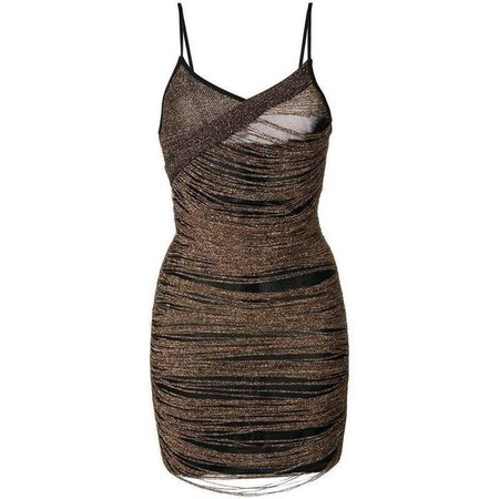 Gold Fringe Dress | Balmain | runwaycatalog.com