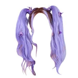 purple hair/wig