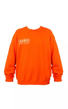Orange World Tour Graphic Sweatshirt | PrettyLittleThing USA