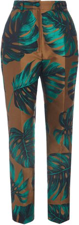 Dolce & Gabbana Palm Jacquard Pants Size: 38