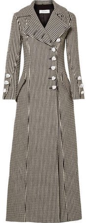 Marques' Almeida - Striped Cotton-blend Coat - Black