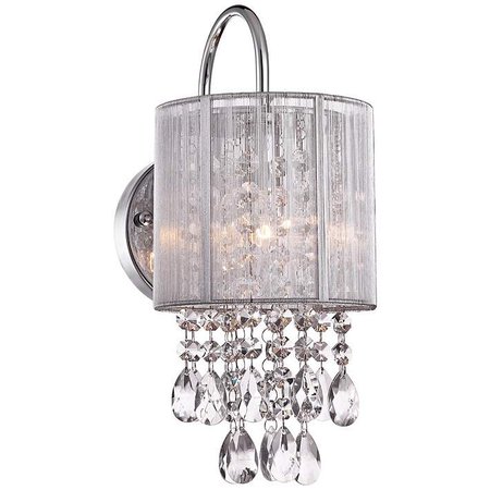 Possini Euro Silver Line 12"H Chrome and Crystal Sconce - #Y7690 | Lamps Plus