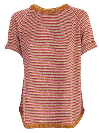 Sweater S/s Striped Lurex