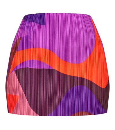 multi print skirt