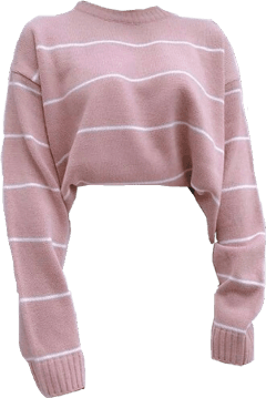 pink striped sweater