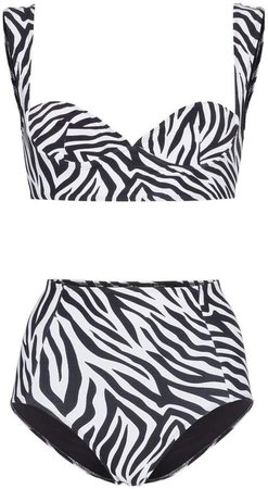 Leslie Amon Kirsten zebra print bikini
