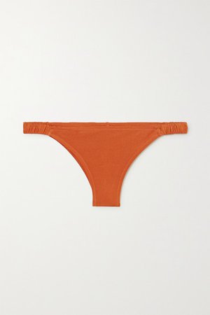 Corossol Ruched Bikini Briefs - Orange