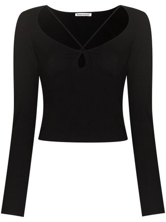 Reformation Sybil crossover jersey top