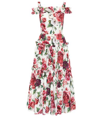 Dolce & Gabbana - Floral-printed cotton dress | Mytheresa