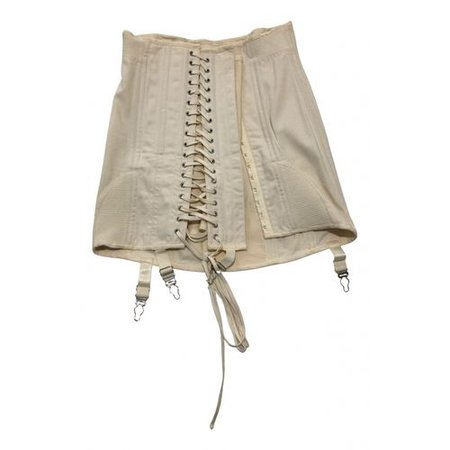 Mini skirt Orseund Iris Beige size M International in Cotton - 17197228