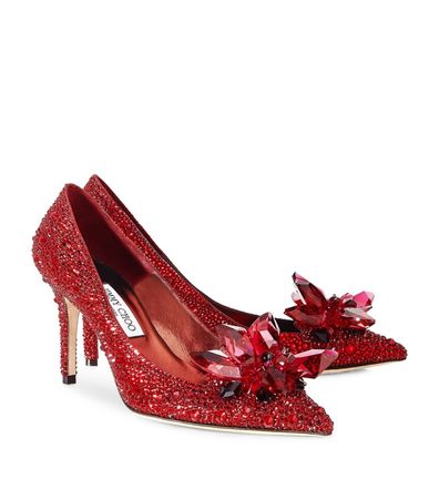 Womens Jimmy Choo red mix Alia 85 Crystal Pumps | Harrods # {CountryCode}