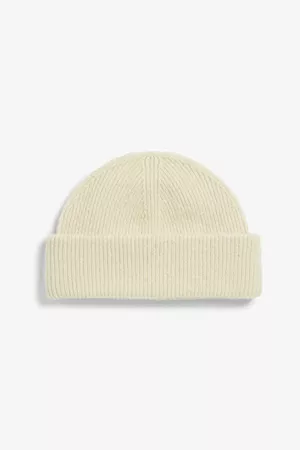 Wool blend beanie - Diary page cream - Hats, scarves & gloves - Monki GB