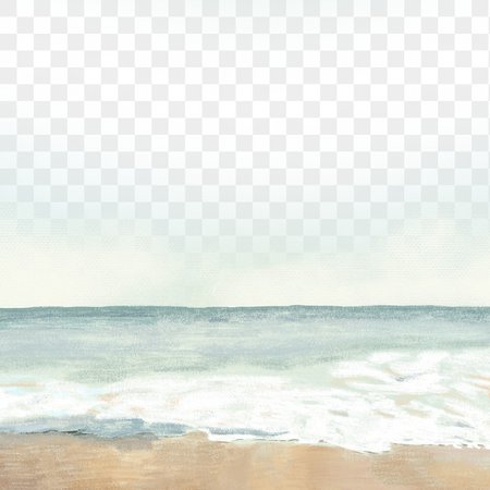 PNG beach transparent background color pencil… | Free stock illustration | High Resolution graphic