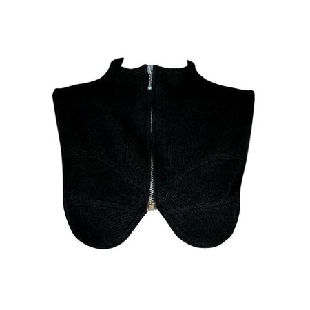 Vintage 1980's Jean Paul Gaultier Black Crop Top For Sale at 1stdibs