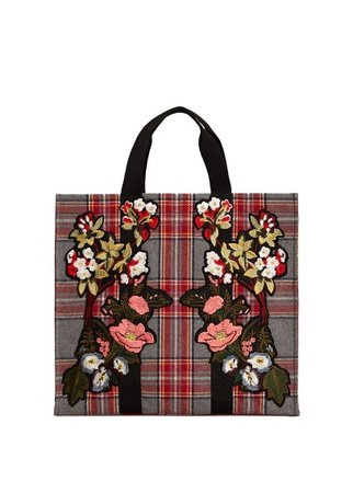 MANGO Floral embroidery shopper bag