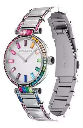 COACH Cary Rainbow Bracelet Watch, 34mm | Nordstrom
