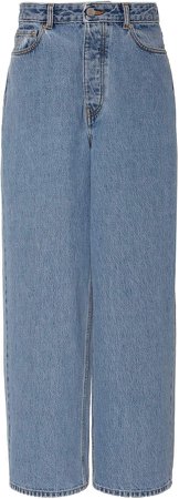 Ganni Washed Denim Oversized Jean Size: 26