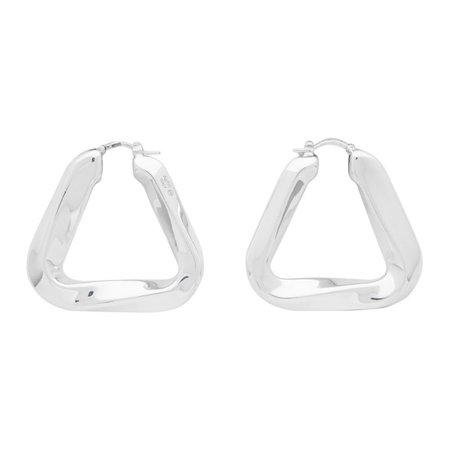 Bottega Veneta Silver Triangle Earrings