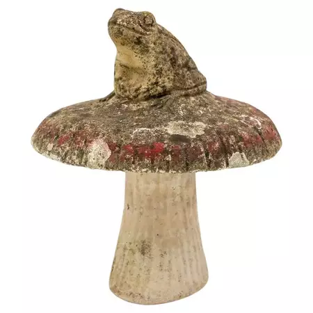 Concrete Toadstool Garden Ornament, 20th Century For Sale at 1stDibs