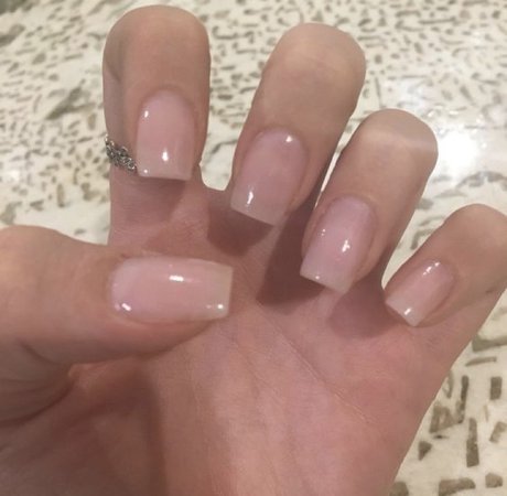 Short clear nails