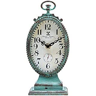 Amazon.com: Vintage Table Clock, Retro Iron Mantel Desk Clock, Creative European Style Home Decor Clock for Fireplace Mantel, Desktop, Countertop, Shelf Gift (White) : Home & Kitchen