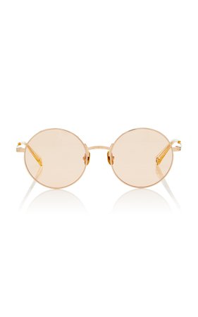 Peter and May Daisy Round-Frame Titanium Sunglasses