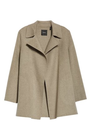 Theory Wool & Cashmere Overlay Coat | Nordstrom