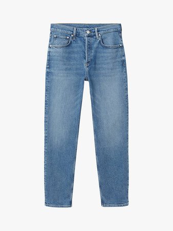 Mango Mar Cropped Jeans, Open Blue at John Lewis & Partners