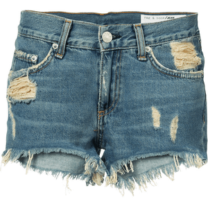 distressed denim jean shorts