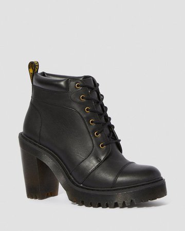 AVERIL LEATHER HEELED ANKLE BOOTS | Women's New Arrivals | Dr Martens UK | Leather Boots, Shoes & Accessories