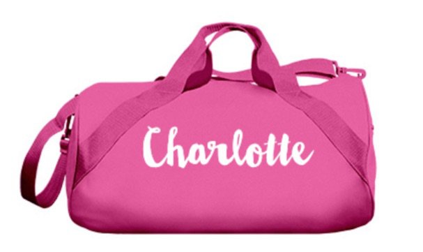 Charlotte’s gymnastics bag
