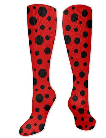 Amazon.com: Ladybug Pattern Women's Girls Knee High Socks Sports Stockings Football Long Socks : Clothing, Shoes & Jewelry