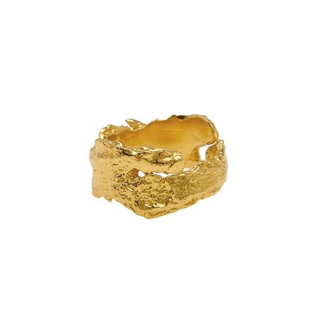 Deborah Blyth Gold Bark Ring