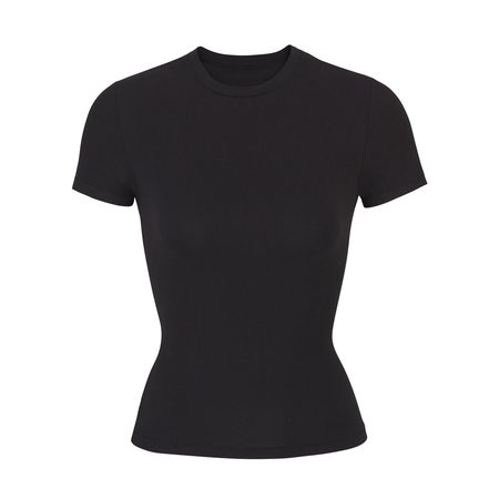 Cotton Jersey T-Shirt - Soot | SKIMS