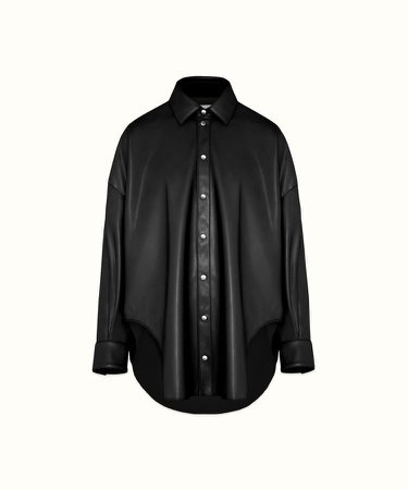 Faux Leather Oversized Shirt | Fenty