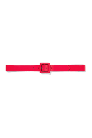 SAINT LAURENT Neon patent-leather belt